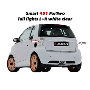 xm-41515196-01 SMART FORTWO 451 BRABUS TAILOR MADE ULTIMATE WHITE CLEAR TAIL LIGHTS